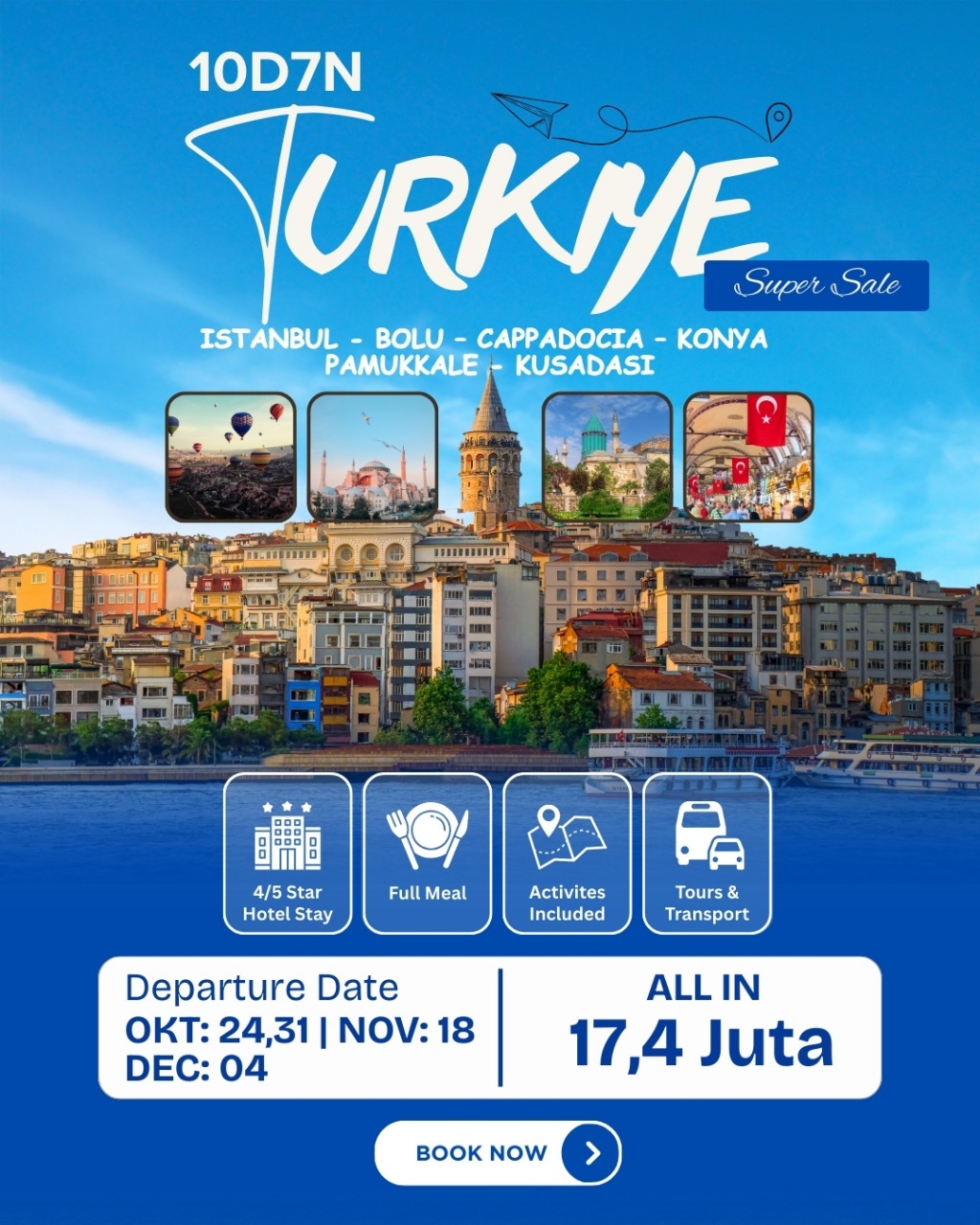 10D7N TURKIYE SUPER SALE