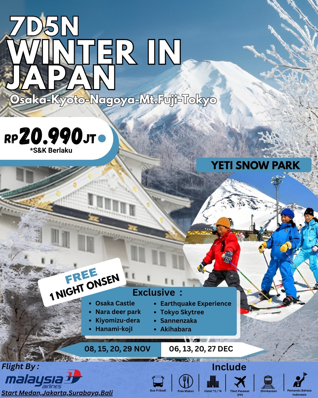 7D5N WINTER IN JAPAN + SKI RESORT (Nov, Dec 2025) 7D5N WINTER IN JAPAN + SKI RESORT (Nov, Dec 2025)